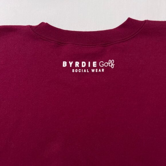 Byrdie Golf Social Wear Split Seam Sweatshirt Burgundy Size Large - Picture 10 of 11